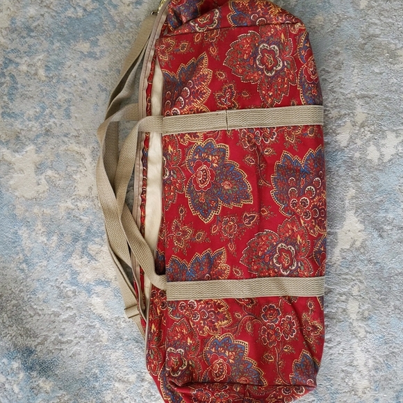 Paisley Floral Weekender Overnight Tote Duffel Shoulder Bag - Picture 13 of 17